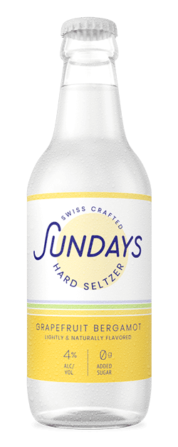Pamplemousse Bergamote - Sundays Hard Seltzer bouteilles