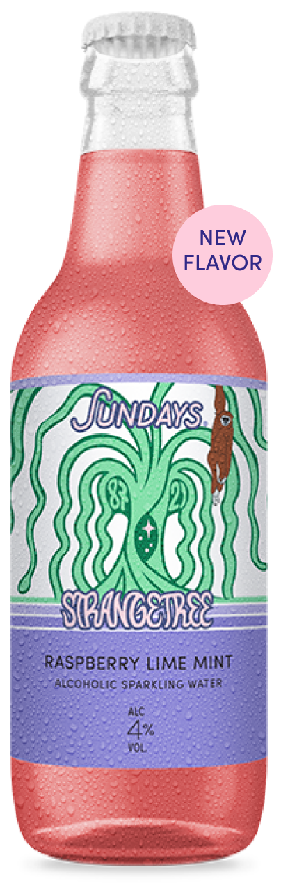 Sundays Hard Seltzer Nouvelle Strange Tree Framboise Citron Vert Menthe